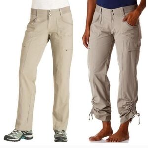 Kuhl Women’s Durango Pants Khaki Beige UPF Cinched Sz 12 Regular, Convertible